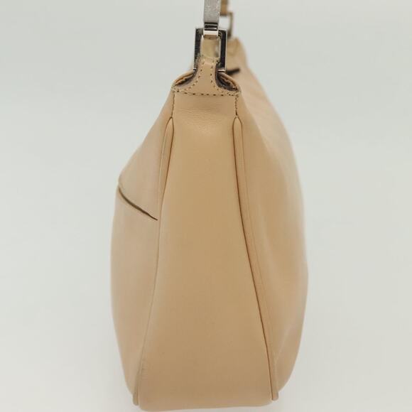 GUCCI Bamboo Shoulder Bag Leather Beige Silver 001 001 - Picture 4 of 16